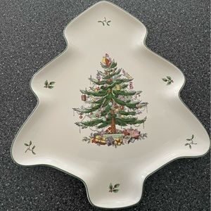 Beautiful Spode Christmas Tree serving plate.